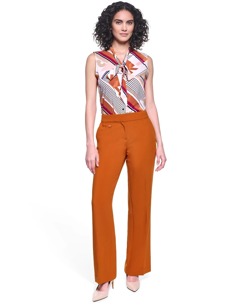Karl Lagerfeld Paris Women's Full Length Mid-Rise Pants