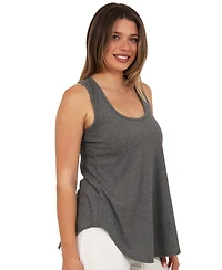 24seven Comfort Apparel Women's Ribbed Scoop Neck Tank Top