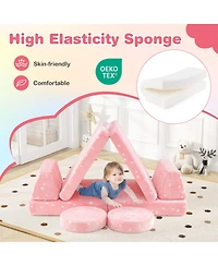 Gouun Glow-in-the-Dark Modular Play Couch Set for Kids with Handles