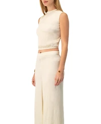 Ivonne Women's Sleeveless Round Neck Top