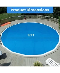 Gouun 12 ft x 30 in Above Ground Pool Set with Solar Cover