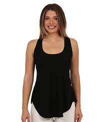 24seven Comfort Apparel Women's Ribbed Scoop Neck Tank Top