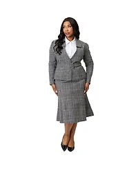Unique Vintage Plus 1940s Tweed Belted Jacket