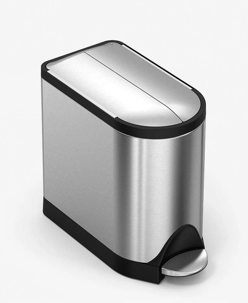 Simplehuman 10 Liter Butterfly Lid Bathroom Trash Can