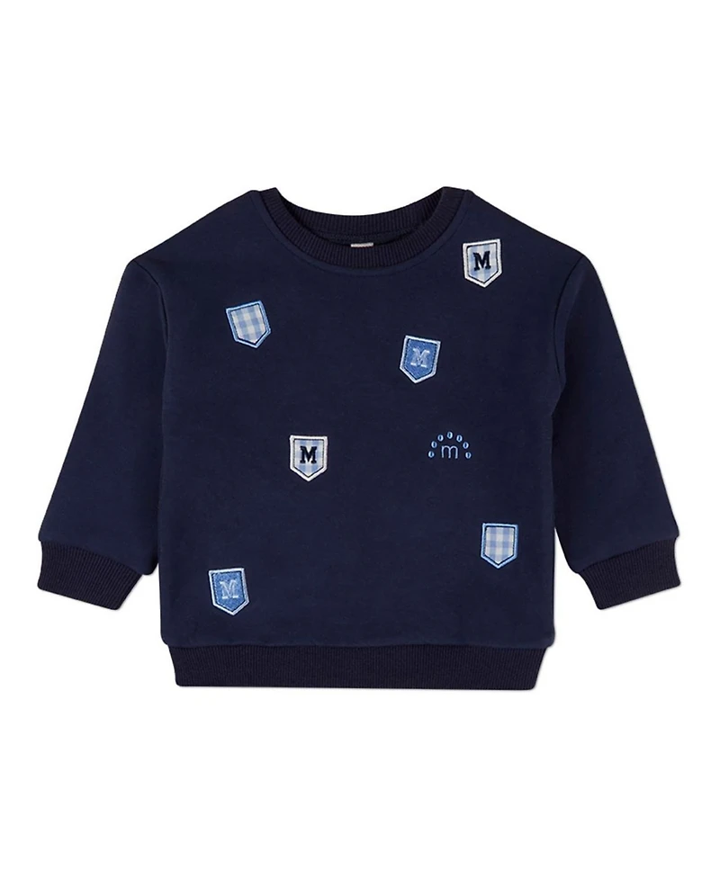 MeMoi Little Boys Multi Patch Sweatshirt