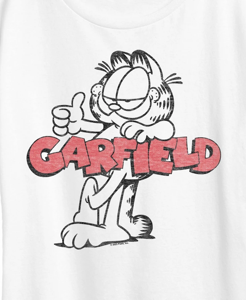 Hybrid Apparel Plus Garfield Logo Thumbs Up Short-Sleeve Graphic T-Shirt