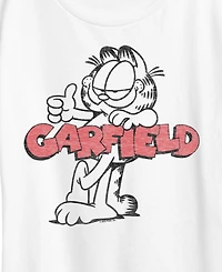 Hybrid Apparel Plus Garfield Logo Thumbs Up Short-Sleeve Graphic T-Shirt