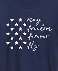 Hybrid Apparel Plus Instant Message May Freedom Fly Forever Short-Sleeve Graphic T-Shirt