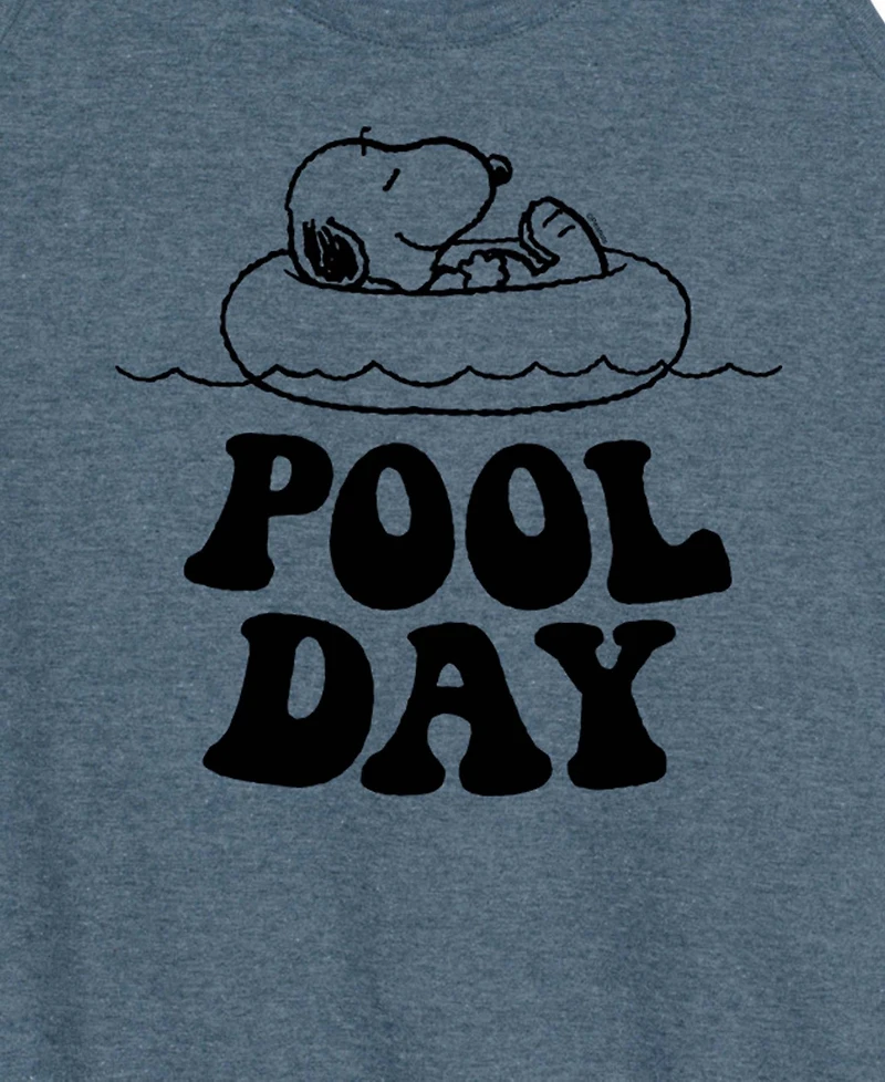 Hybrid Apparel Plus Peanuts Snoopy Pool Day Racerback Graphic Tank Top