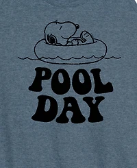 Hybrid Apparel Plus Peanuts Snoopy Pool Day Racerback Graphic Tank Top