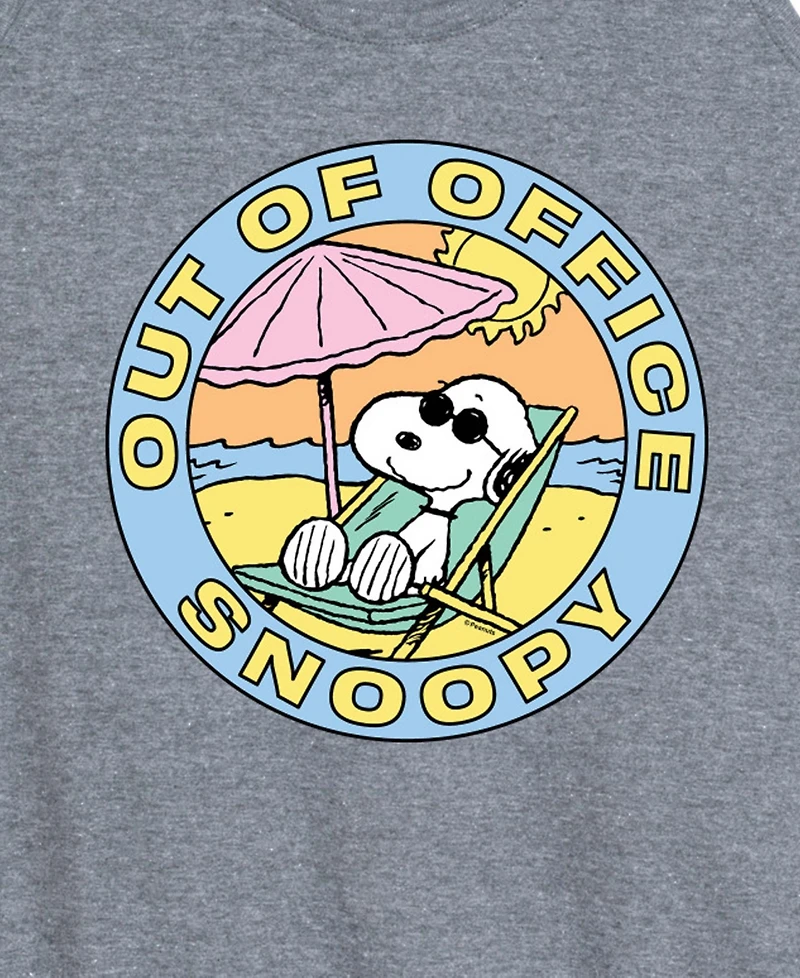 Hybrid Apparel Plus Peanuts Out of office Snoopy Racerback Graphic Tank Top