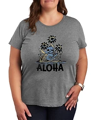 Hybrid Apparel Plus Lilo Stitch Aloha Island Short-Sleeve Graphic T-Shirt