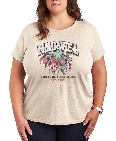 Hybrid Apparel Plus Marvel Earth's Mightiest Heroes Short-Sleeve Graphic T-Shirt