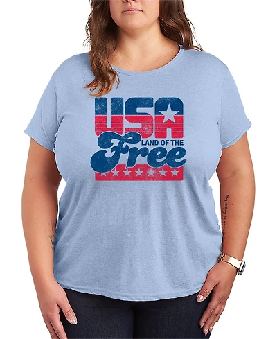 Hybrid Apparel Plus Instant Message Land of the Free Short-Sleeve Graphic T-Shirt