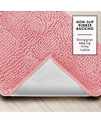 Hearth and Harbor Chenille Bath Rug 2-Piece Set - Small and Medium, Quick-Dry, Machine-Washable, Non-Slip