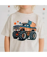 Sweet Wink Little Boys American Monster Truck Short Sleeve T-Shirt