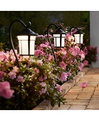 John Timberland Shepherd's Hook 23" High Mission Outdoor Landscape Path Light Porch House Led Bulb Black Metal Glass Shade