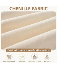 Rainsken Oversized Armchair with Ottoman, 39.4" Modern Accent Chair, Chenille Upholstered Reading 350 lbs Capacity for Living Room