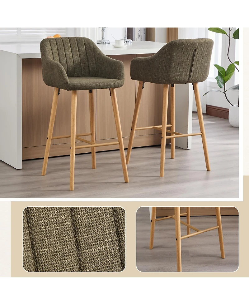 Rainsken Modern Bar Stools Set of 2