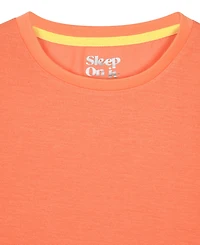 Sleep On It Boys' 6-14 Solid T-Shirt and Conventional Print Shorts, 2-Piece Set