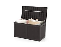 sumyeg 100 Gallon Resin Deck Box Outdoor Waterproof Storage Bench