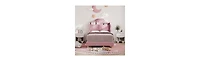 Set of 2 Twin Upholstered Bed for Kids - Soft Padded with Led Night Light, Storage and Sturdy Iron/Plywood/Sponge Frame Easy Assembly