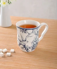 222 Fifth Adelaide Blue Coffee Mugs, Set of 4