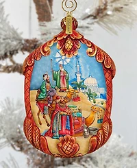 G.DeBrekht Hand Painted Three Kings Scenic Ornament