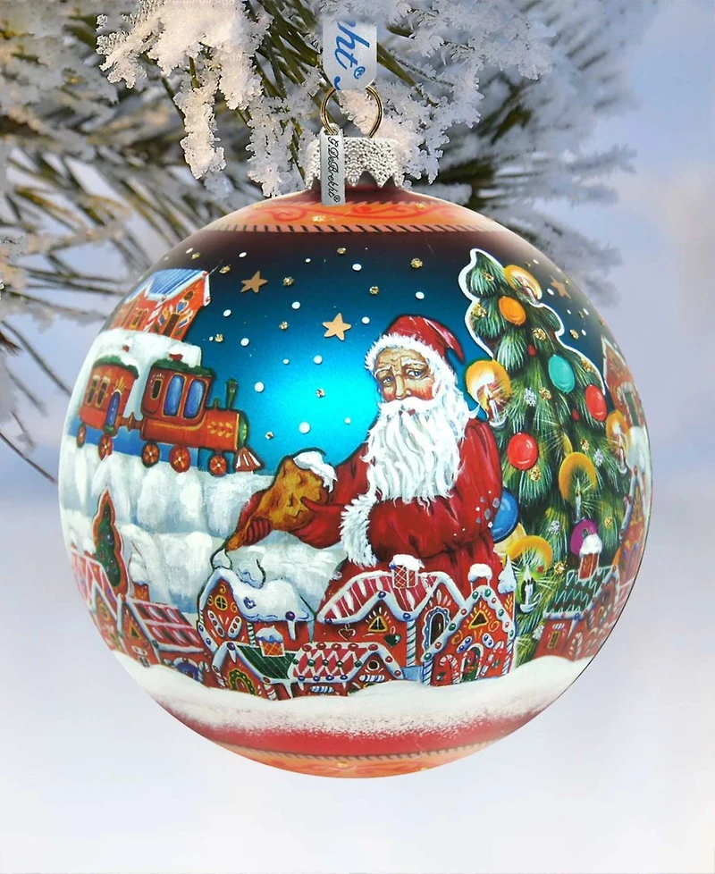 G.DeBrekht Limited Edition Oversized Ginger Bread House Glass Ornament