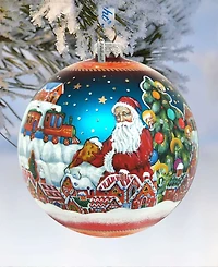 G.DeBrekht Limited Edition Oversized Ginger Bread House Glass Ornament