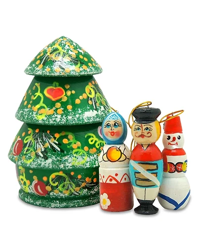 G.DeBrekht Christmas Tree 5-Piece Ornament Doll Set