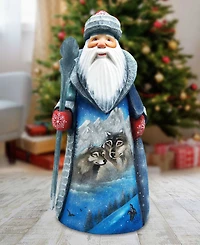 G.DeBrekht Woodcarved Hand Painted Nutcracker Santa Figurine