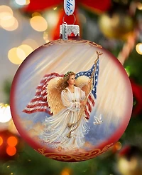 G.DeBrekht American Angel Glass Ornament by Dona Gelsinger