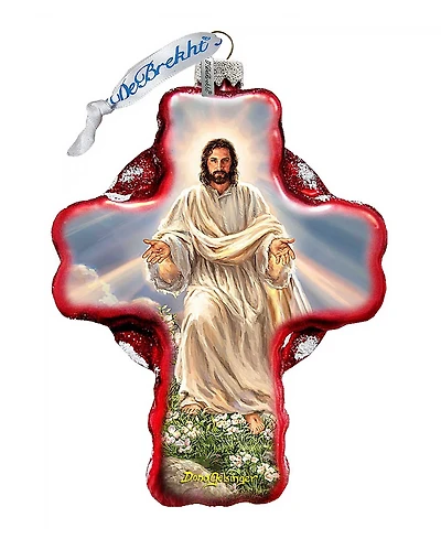 G.DeBrekht Jesus Resurrections Icon Cross Holiday Ornament