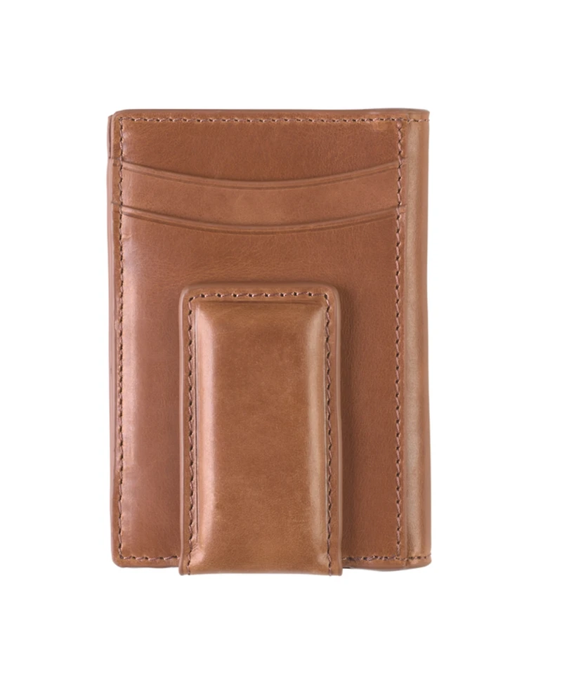 Johnston & Murphy Men's Hunter Glazed Magnetic Money Clip Wallet