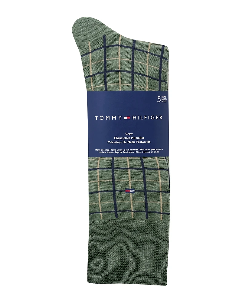 Tommy Hilfiger Men's Dress Crew Socks, 5-Pack