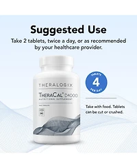 Theralogix TheraCal D4000 - Bone Health Support Supplement with Calcium, Magnesium, Vitamin D3, Vitamin K2 and Boron - 90-Day Supply - Nsf Certified
