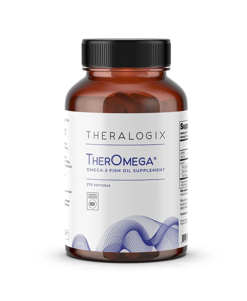 Theralogix TherOmega Omega-3 Fish Oil - Heart and Brain Health, Nsf Certified