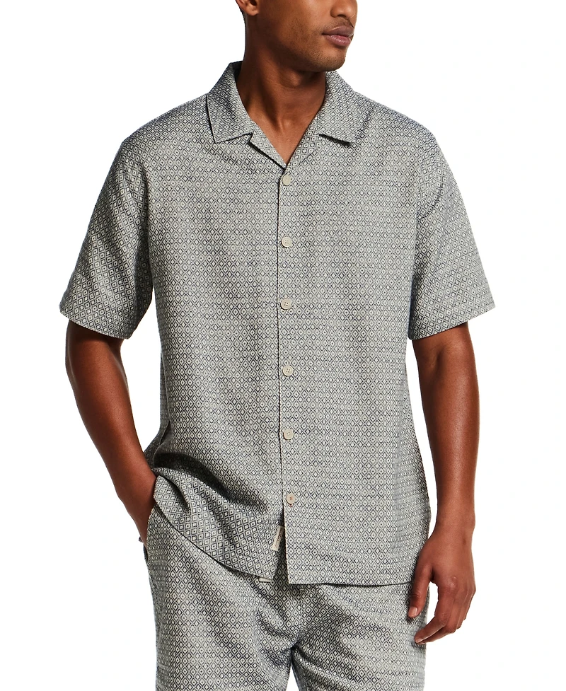 Weatherproof Vintage Men's Jacquard Knit Patch Shirt