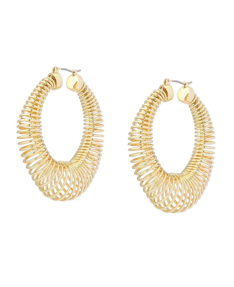 Robert Lee Morris Soho Gold Coiled Hoop Earrings