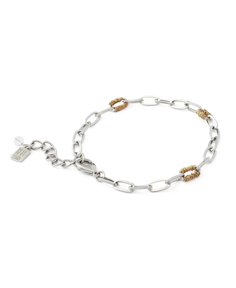 Robert Lee Morris Soho Two-Tone Paper Clip Chain Link Bracelet