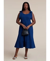Eloquii Women's Denim Trumpet Dress