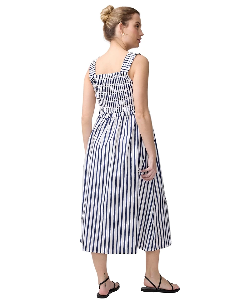 Ingrid + Isabel Maternity Square Neck Smocked Maxi Dress