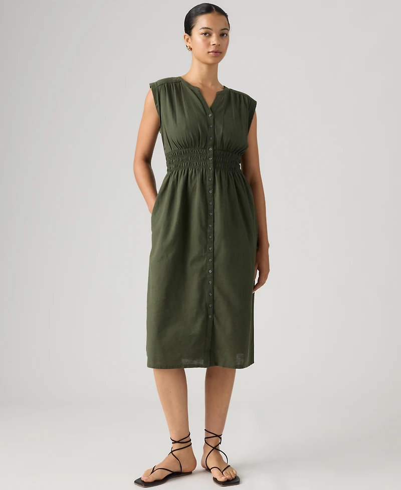 Levi's Women's Beatrice Button-Front Midi Dress