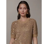 Donna Karan Weekend Women's Needle Stitch Crewneck Sweater