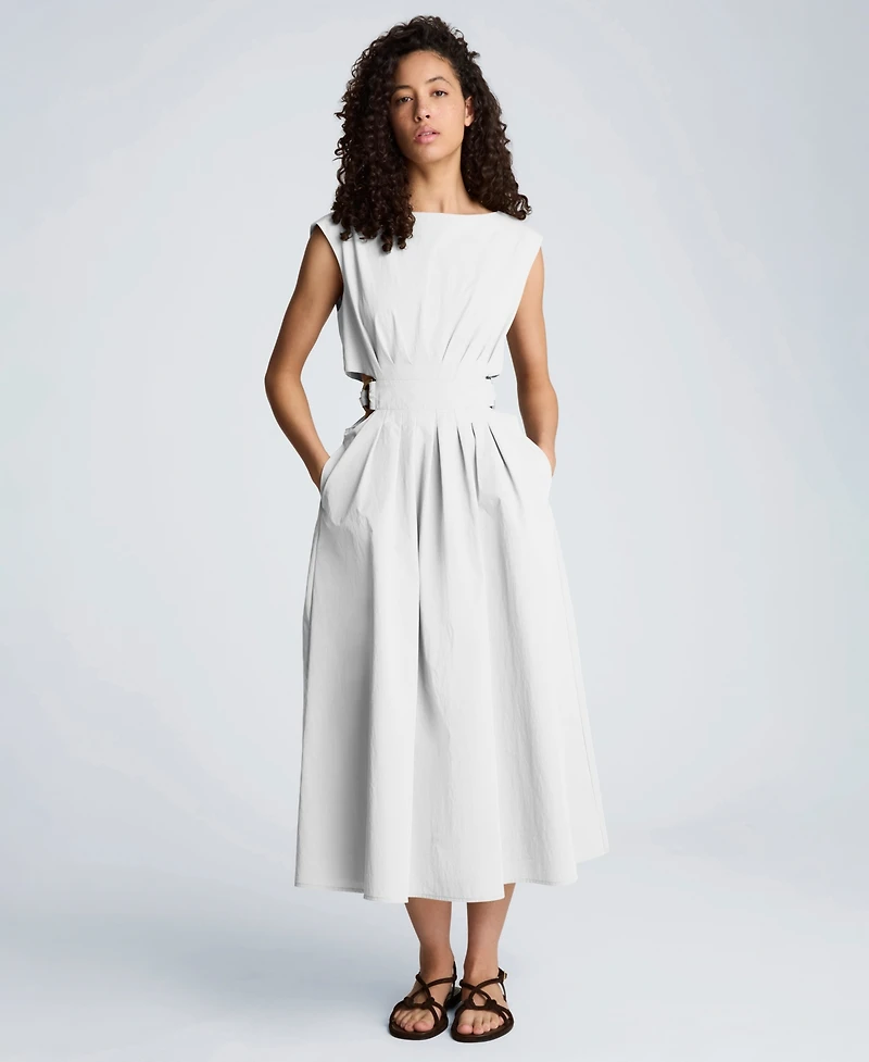 Kenneth Cole Women's Sleeveless Boat Neck Midi Dress