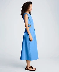 Kenneth Cole Women's Sleeveless Boat Neck Midi Dress