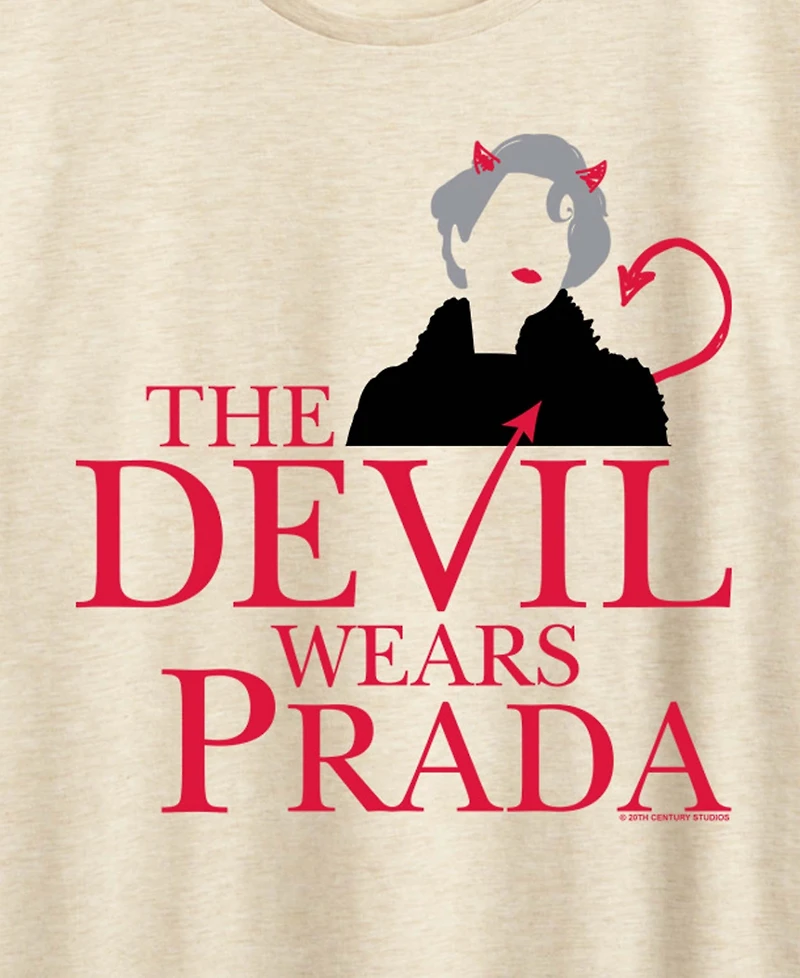 Hybrid Apparel Plus The Devil Wears Prada Miranda logo Short-Sleeve T-Shirt