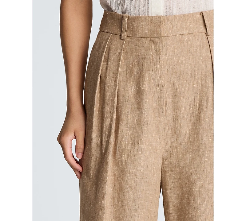 Kenneth Cole Women's Double Pleat Wide Leg Pants