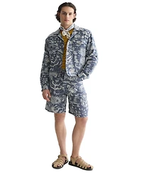Scotch & Soda Men's Delfts Blauw Jacquard Trucker Jacket
